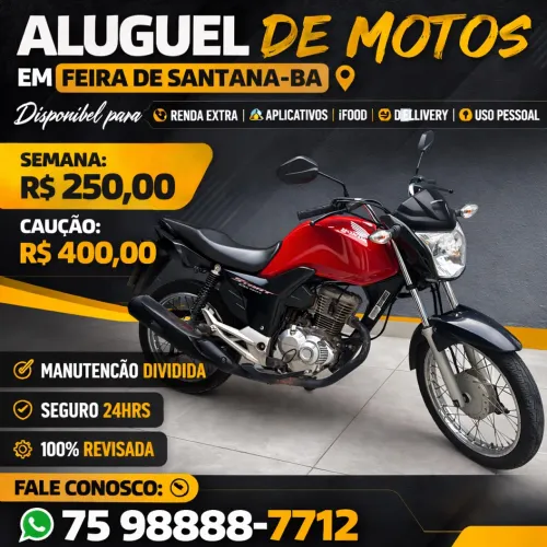 Aluga-se Start 160 R$ 250 semanal - Locação de Motos - Aluguel de Motos