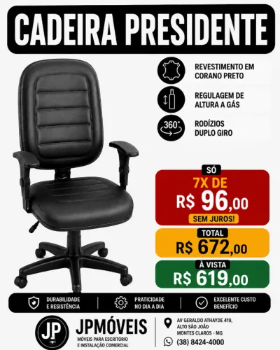 CADEIRA PRESIDENTE - NOVA
