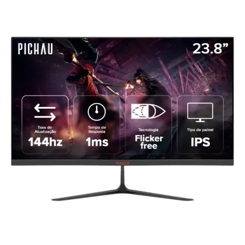 Monitor Gamer Pichau Athen V3 Neo, 23.8 Pol, IPS, FHD, 1ms, 144Hz, HDMI/VGA, PG-ATH24V3NEO