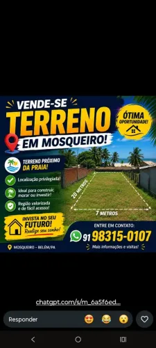 TERRENO EM MOSQUEIRO BELÉM -PA