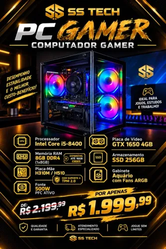 Pc Gamer i5 + GTX 1650