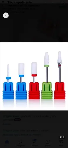 kit de 5 brocas de cerâmica unha em gel manicure