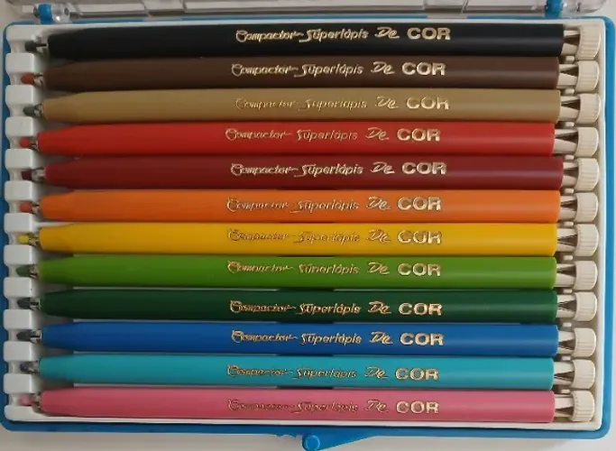 Estojo Lapiseiras Compactor - Raridade anos 80 / 90