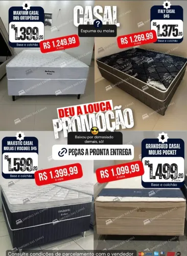Conjunto casal cama base e colchão bonsono pronta entrega