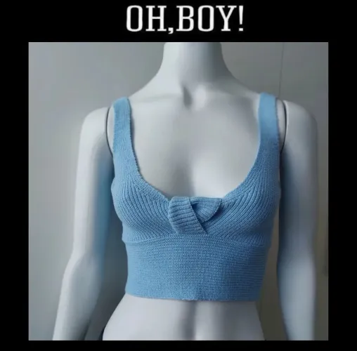 OH,BOY cropped tricô