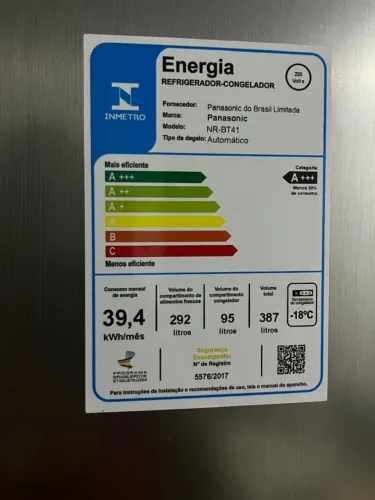 Geladeira panasonic BT41