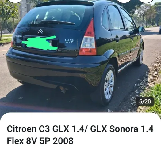 Citroen C3 GLX 1.4/ GLX Sonora 1.4 Flex 8V 5P 2008