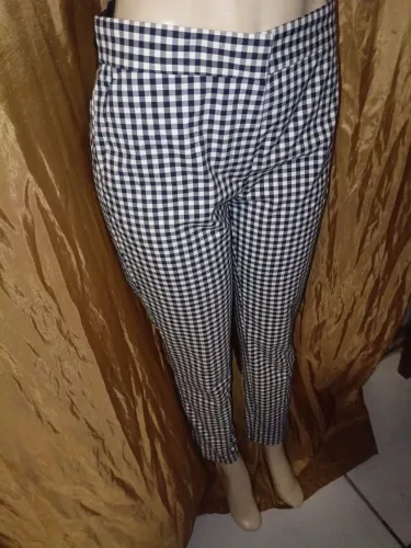 Calça xadrez feminina - veste 40