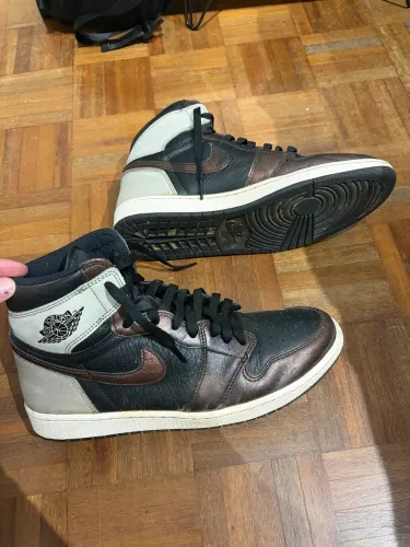 Nike Air Jordan 1 Patina High OG Original 44 Marrom Bege