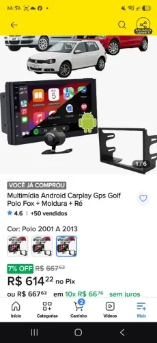 Multimidia carplay zero na caixa 