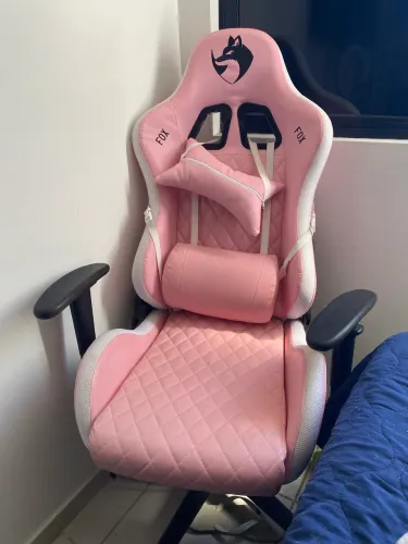 Cadeira gamer fox rosa 
