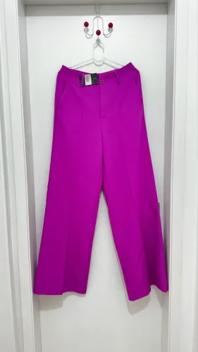 Calça Feminina Pantalona Pink Tam G - Elegante e Moderna
