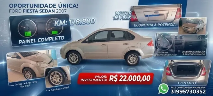 Ford Fiesta Sed. 1.6 8V Flex 4P 2007