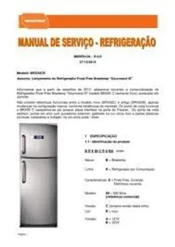 Geladeira com problemas no sistema do gás Brastemp Gourmand 432L