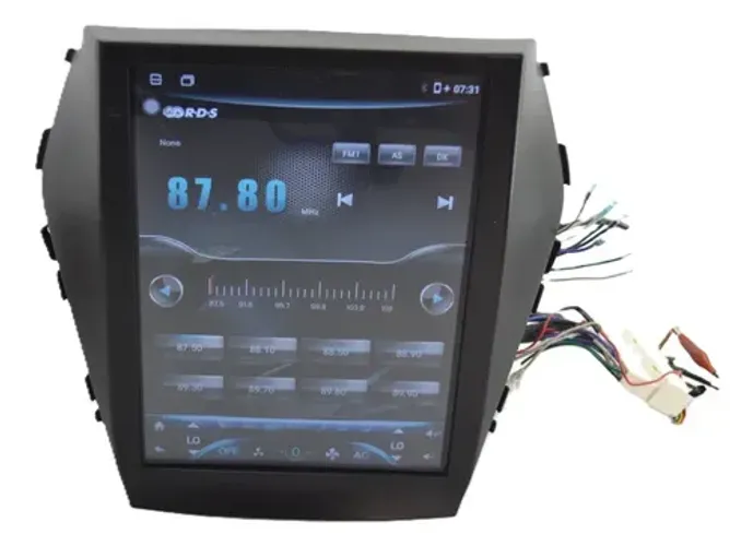 Tela Radio Multimidia Painel Rds 10 Polegadas Santa Fe 2013 Preto
