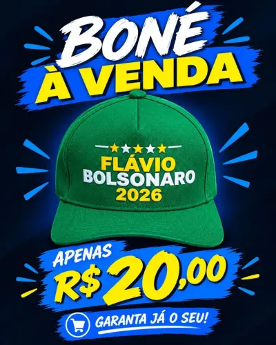 BONE FLÁVIO BOLSONARO PROMOÇÃO RELÂMPAGO R $20