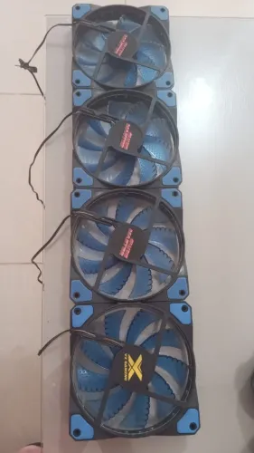 Kit 4 Cooler FAN Game Master F20, 120mm, LED Azul, 1200 RPM