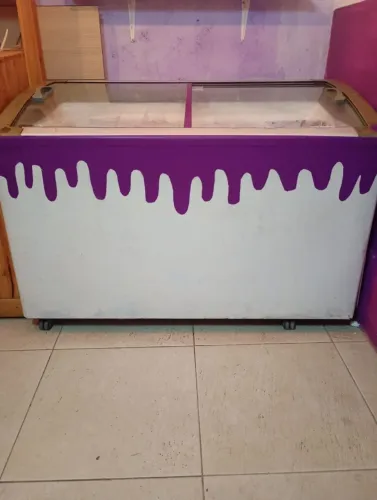 Freezer horizontal de vidro 