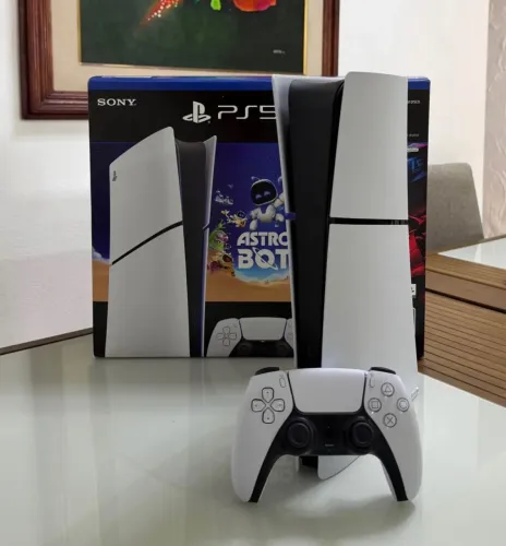 Ps5 slim com caixa e nota