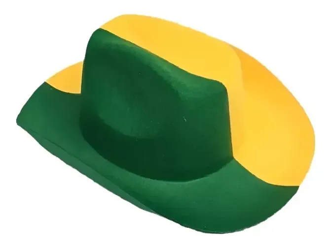Chapéu Cowboy Verde-Amarelo para Copa do Mundo Brasil