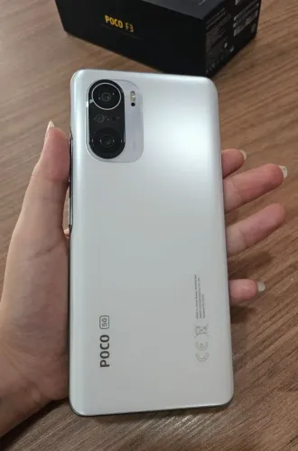 Vendo Xiaomi Poco F3 256GB, cor branca, IMPECAVEL