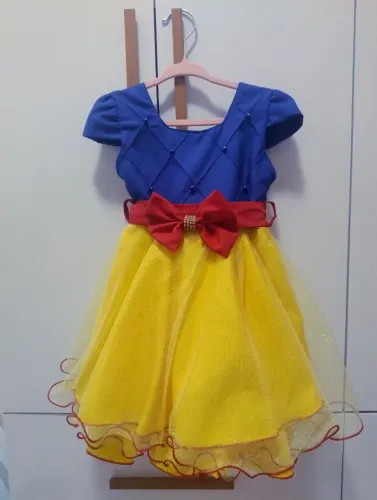 Vestido Tamanho 1 Princesa Branca de Neve