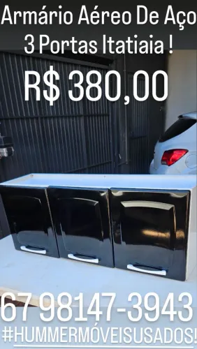 Vende - Se Armário Aéreo De Aço 3 Portas Itatiaia !