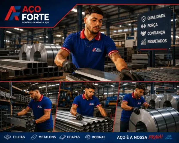 telhas galvanizadas, metalons, perfis e muito mais...