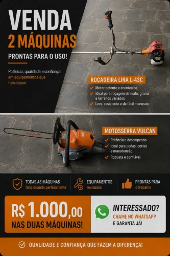 VENDO 2 MÁQUINAS - R$ 1.000,00 AS DUAS!
