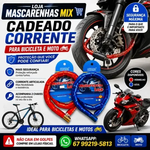 Cadeado Articulado para Bicicleta ou Motos Cod:0151