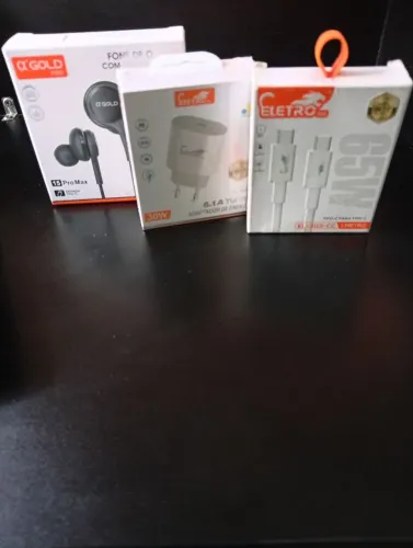 Fonte tipo C 30w cabo tipo C fone de ouvido tipo c