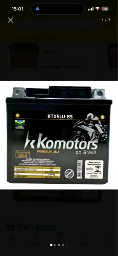 Bateria de Moto 5ah
