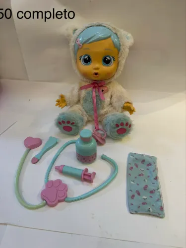 Boneca rara - Cry Babies Kristal Ursinha C/chupeta Chora De Verdade