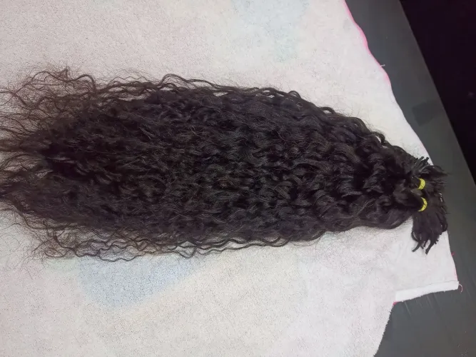 Cabelo humano já confeccionado no nó italiano 10 dias de uso