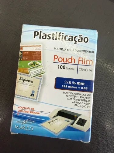 Plastificação Pouch Film 59x86 crachá 500 unid