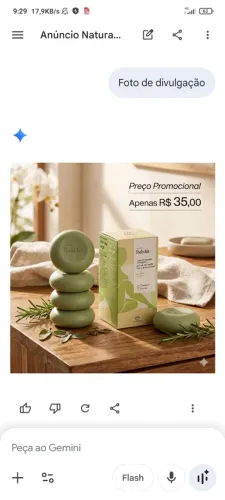 Vende-se caixa de sabonete da natura por $35reais pagamento á vista no dinheiro ou pix