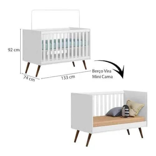 BERÇO INFANTIL BRANCO