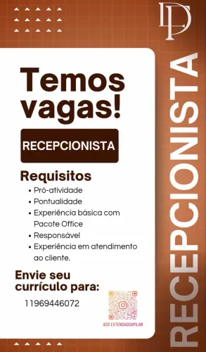 Vaga de emprega salão de beleza Tatuapé