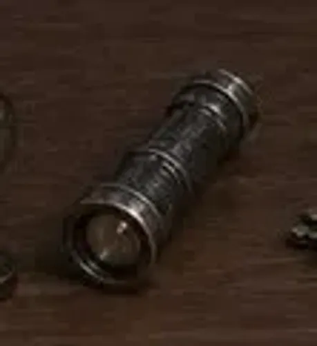 Estátua antiga telescópio de ferro