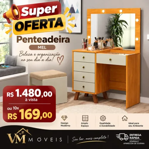 Penteadeira mel - nova entrego e monto