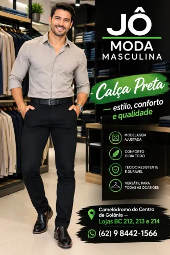 Calças Sporfinno Tradicional Brim Com Elastano
