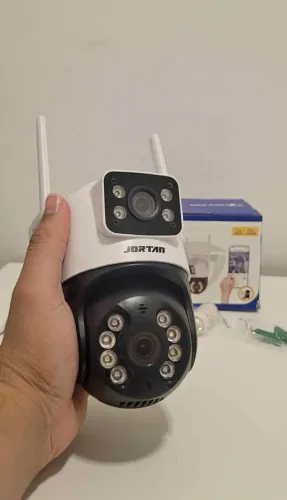 Câmera Wifi Duas Lentes 4K Jortan - Monitora 2 Lados ao Mesmo Tempo ?