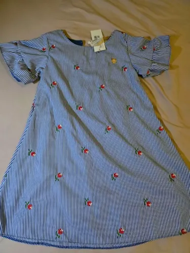 vestido milon listrado estampado tam 10