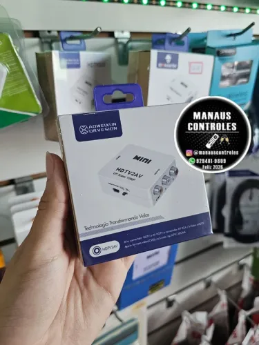Mini Adaptador Conversor De Hdmi Para Video 3rca Av + Cabo