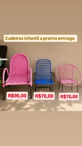 Cadeiras infantil no junco e fio