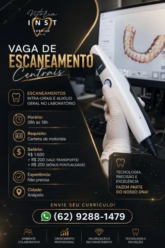 Vaga para escaneamento intra-oral Anápolis 