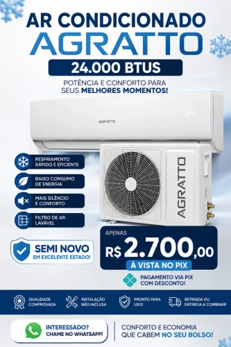 Ar-condicionado Agratto 24.000 BTUs