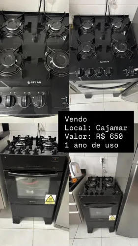 Fogão mesa de vidro