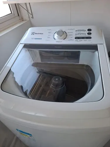 Lavadora Electrolux Essential Care 13kg LED13 Branca - Cesto Inox e Tampa de Vidro