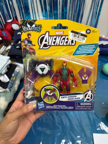 Mini figura boneco avengers anti venom iron man
